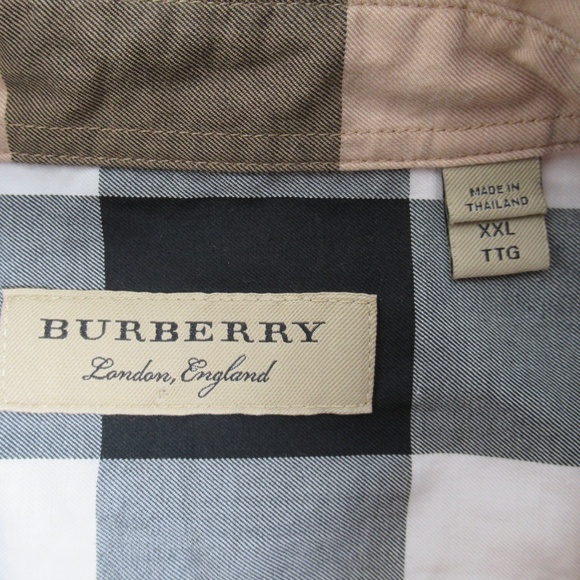 Burberry Men's Check Cotton Button Down Shirt Archive Beige Size XXL - Picture 7 of 12